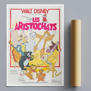 Impresión de película vintage francés Les Aristochats