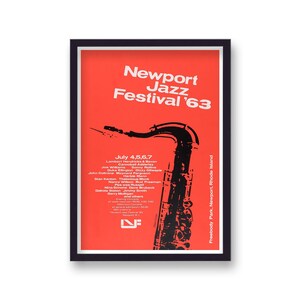 Impresión de música vintage Newport Jazz Festival '63