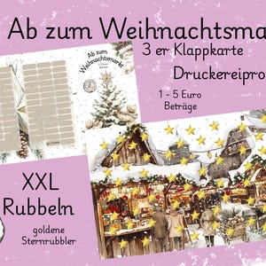 XXL Rubbeln - Weihnachtsmarkt - 3 er Klappkarte aus der Druckerei