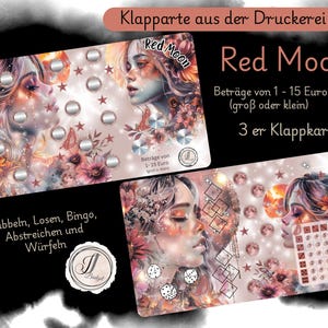 Red Moon - 3 er Klappkarte