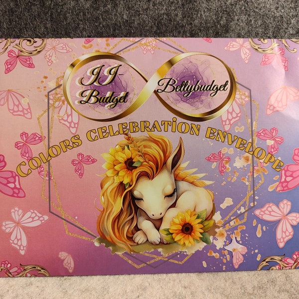 Colors Celebration Envelope - JJBudget with Bettybudget