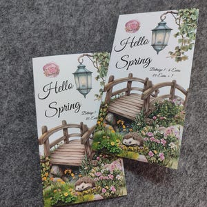 Hello Spring - 3 er Klappkarte