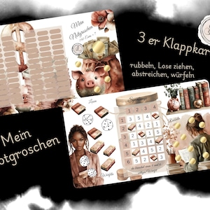 Notgrosschen - 3 er Klappkarte