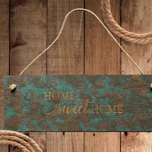 Decorative Plaque with sentence Home Sweet Home, wall art, home decor,entryway decor, welcome board, housewarming gift, rustic welcome sign