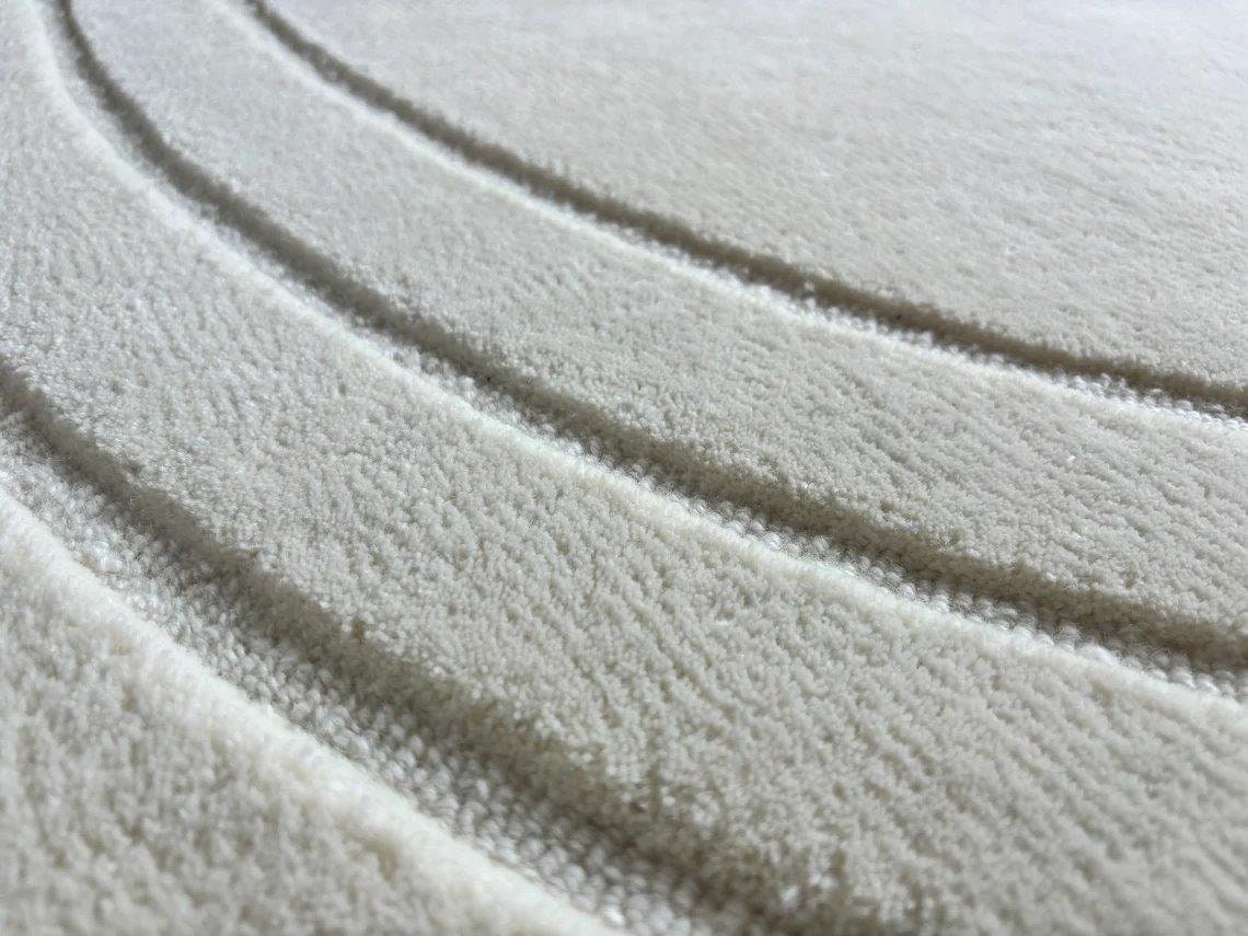 Modern Abstract Bean Shaped Rug | Sculpted Irregular Kidney Shape ...