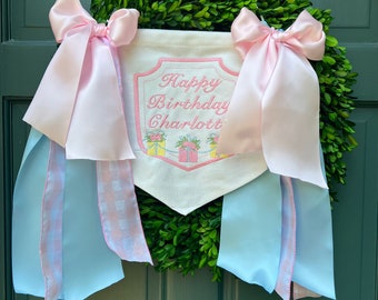 Happy Birthday Baby Banner Presents