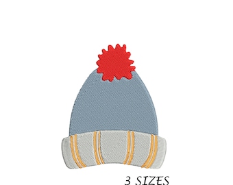 Winter Whool  Hat Embroidery Design for Machine , digital file , multi formats, 3 sizes