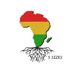 Africa Roots Embroidery Design: Tribute Celebration (Digital File, 5 sizes)