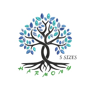 Diseño de bordado del Árbol de la Vida: Bordado a máquina Harmony (Archivo digital)