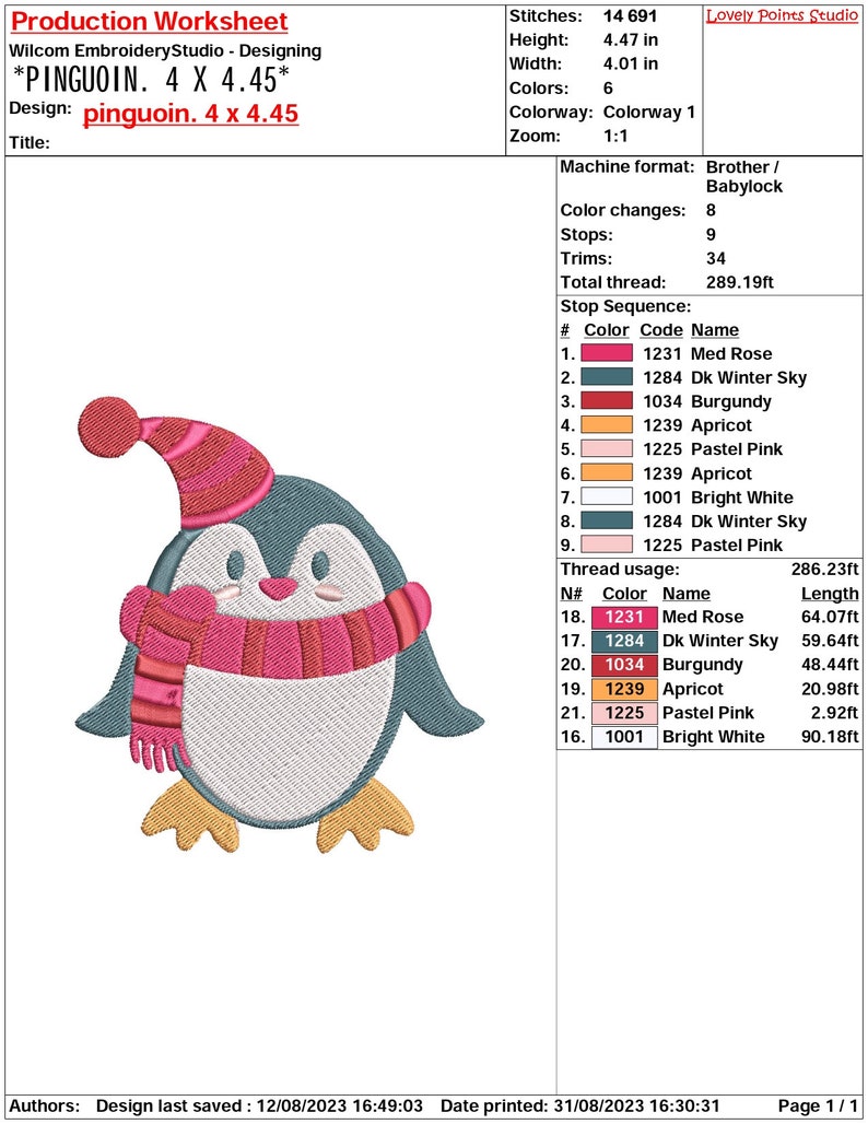 Christmas Winter Penguin Embroidery Design for Machine , Digital File ...