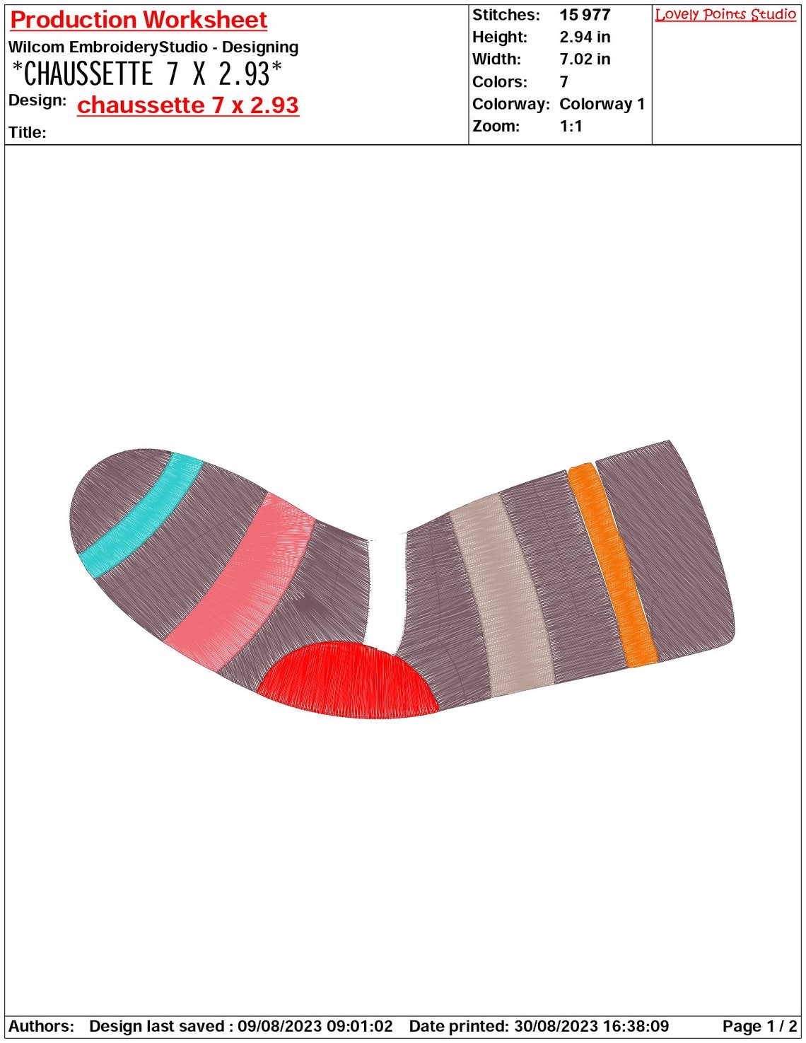 Striped Sock Embroidery Design, Machine Embroidery Design , Digital File , Multi Formats, 3