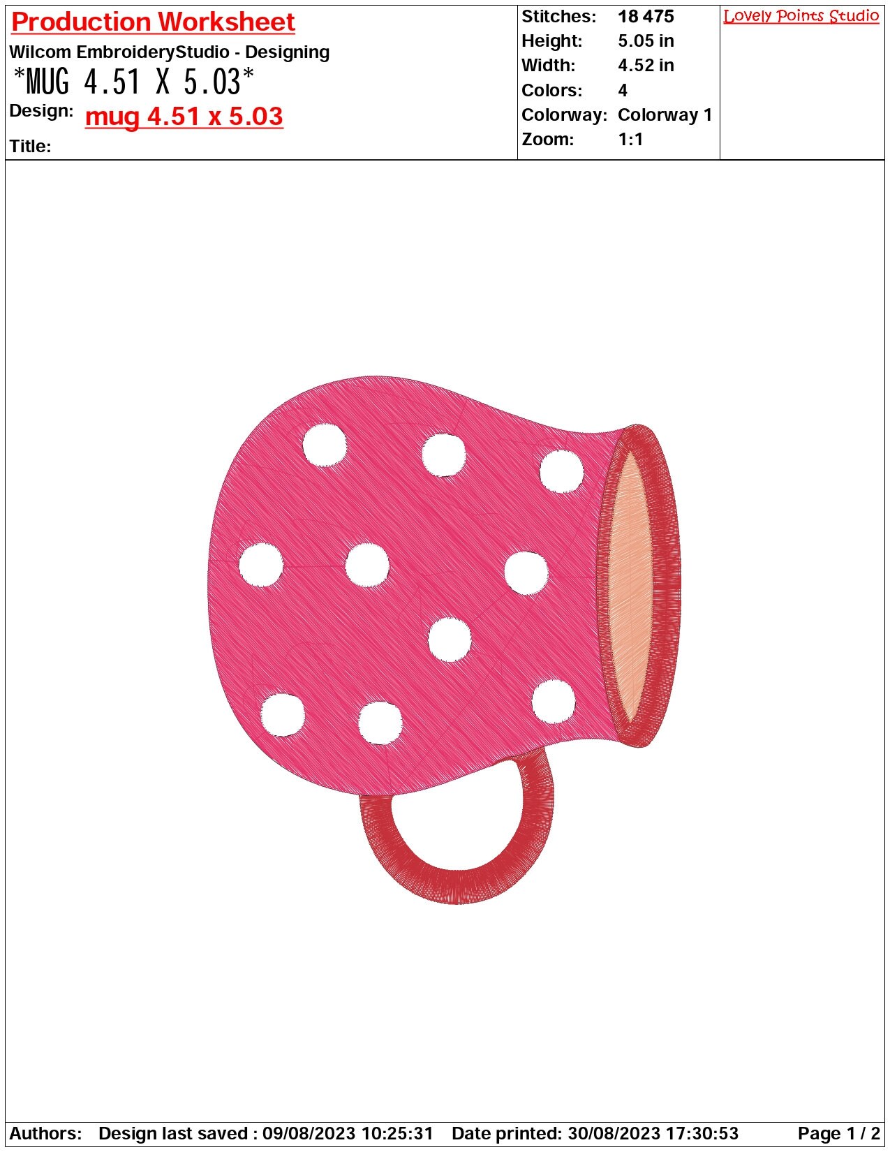 Chocolate Mug Embroidery Design for Machine, Digital File , Multi