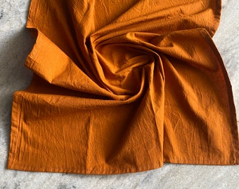 Verbrande oranje linnen servetten - set van 4, 6, 8 of 10, Gewassen linnen servetten, Natuurlijke zachte linnen servetten, Roest oranje linnen servetten.