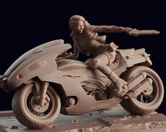 Cyberpunk Biker - Kimberley &quot;Possum&quot; Harris | A DM Stash & Nerikson | 12k | Display Model | RPG