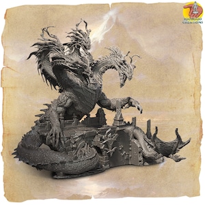 Lernaeos Qintenkefalos | Dragon | Hydra | RPG | D&D | Pathfinder | 12k | 3d print