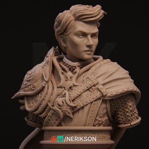 Aaron the Paladin Bust | Fantasy Male Bust | Nerikson | 12k | 100 mm