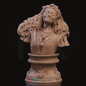 Inithia the Bard Bust | Fantasy Female Bust | Nerikson | 12k | 100 mm