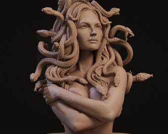 Medusa die Gorgone Büste | Fantasie Frauenbüste | Nerikson | 12k | 100mm
