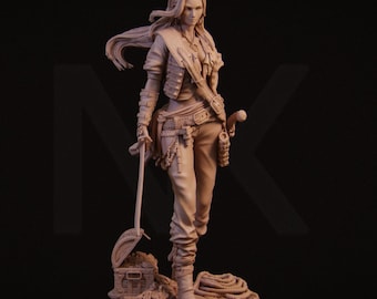 Mariana the Pirate | RPG | D&D | Pathfinder | 12k | 3d | 32 mm | Miniature