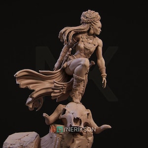 Elzebe the Warrior Queen Miniature - Nerikson - 140mm/75mm Scale Display Model