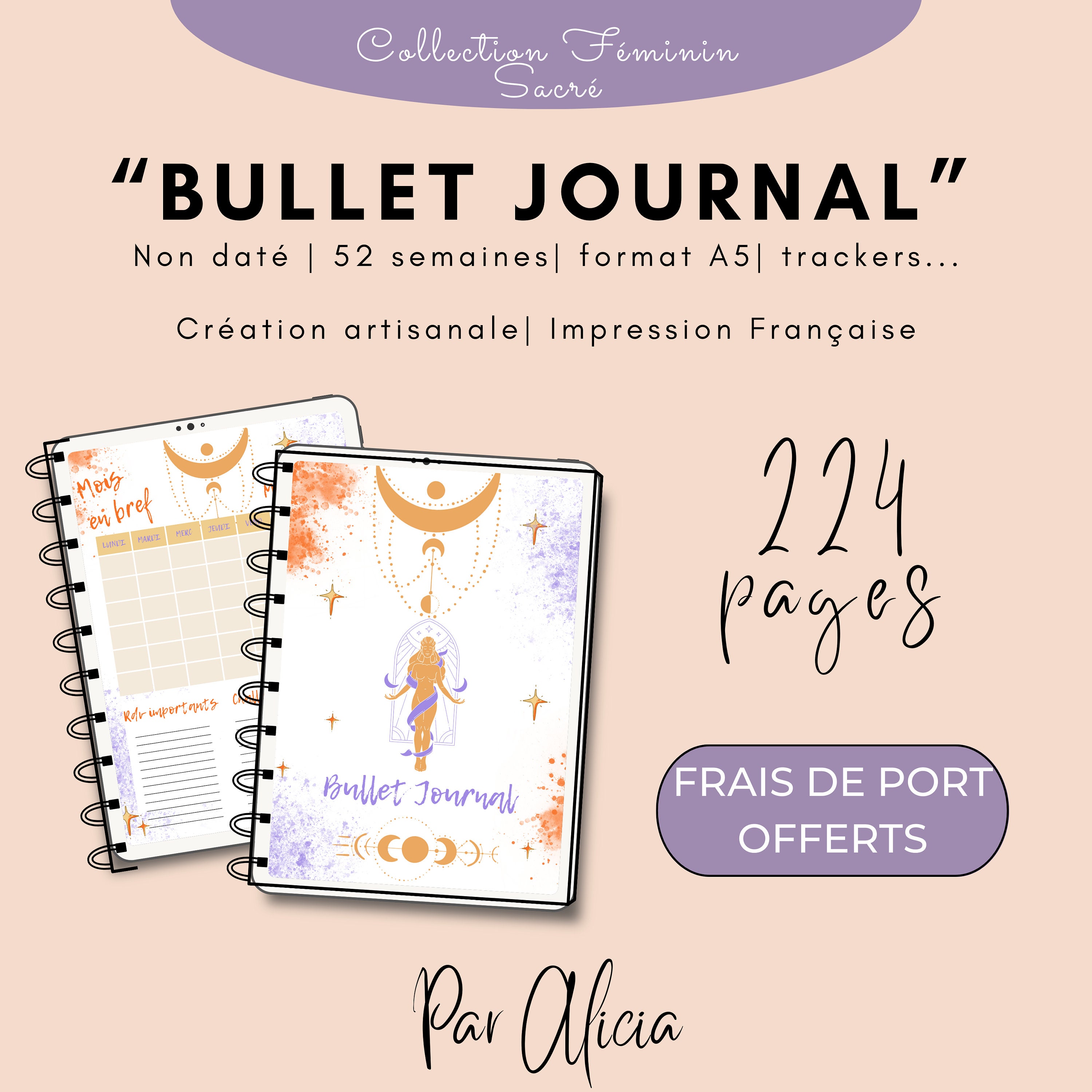 Carnet Bullet Journal tout fait, plus qu'à compléter !
