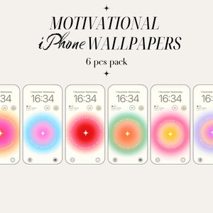 Affirmation iPhone Aura Wallpaper | Aesthetic Gradient Phone Background, Modern & Minimalist, Attract Positive Quotes