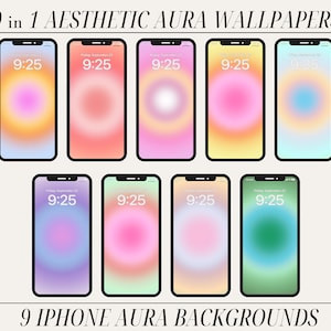 9 fondos de pantalla de Aura para iPhone / Fondos de teléfono modernos, degradados estéticos y de alta calidad, pantalla de inicio más linda, imágenes digitales más lindas