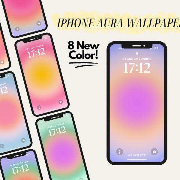 8 Aura iPhone Wallpapers | New Colors, High Resolution, Aesthetic Gradient & Modern Phone Backgrounds, Cutest Homescreen, Cutest Digitals