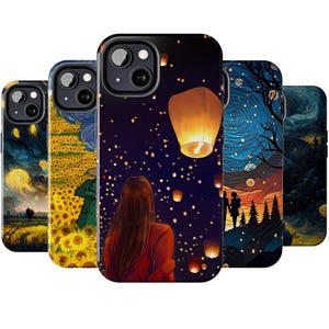 Van Gogh Adventure Design Phone Case iPhone 16 15 14 13 12 11 Pro Max Mini X Xs Xr SE Tough Case, Samsung Galaxy S25 S24 S23 S22 S21