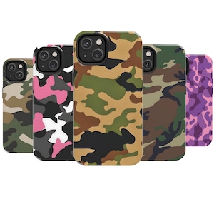 Army Camo Phone Case – Military Camouflage Protective Tough Cover for iPhone 16 15 14 13, Samsung Galaxy S25 S24 S23, Google Pixel 9 8 7 6