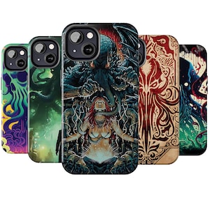 Cthulhu Design iPhone 16 15 14 13 12 11 Pro Max Mini X Xs Xr SE Tough Case, Samsung Galaxy S25 S24 S23 S22 S21 Ultra Cover