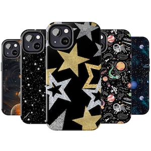 Cosmic Night Sky Phone Case – Galaxy Stars Universe Aesthetic Protective Cover for iPhone 16 15 14 13, Samsung Galaxy S25 S24, Pixel 8 7 6