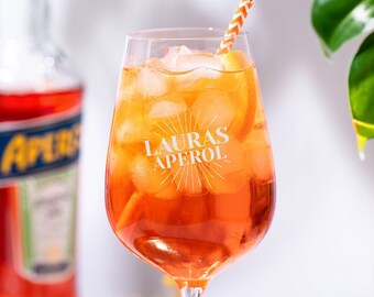 Aperol Spritz Glass I Personalised Aperol Spritz Logo Glass I Aperol Spritz I Cocktail Glass I Personalised Gifts I Giftideas I Summer Gifts