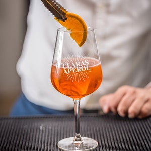 Aperol Spritz Glass I Personalised Aperol Spritz Logo Glass I Aperol Spritz I Cocktail Glass I Personalised Gifts I Giftideas I Summer Gifts image 4