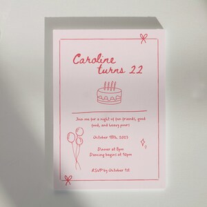 Pacote moderno de convite de aniversário para adultos - modelos editáveis, frente e verso, RSVP, cartão de agradecimento - download digital