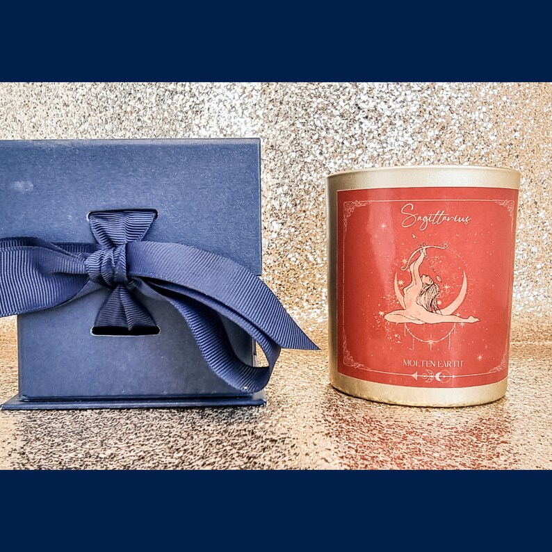 Sagittarius Scented Candle Zodiac Candle Astronomy Candle image 2