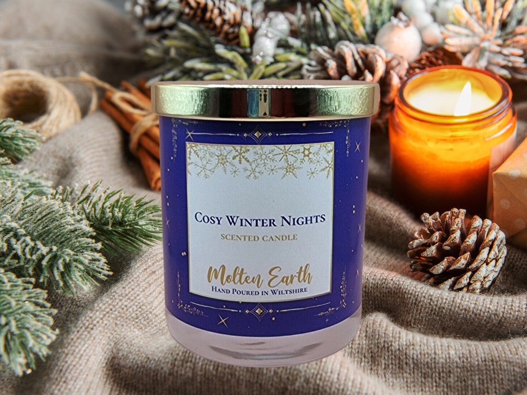 Christmas Scented Candle Cosy Winter Nights Scented Candle Etsy