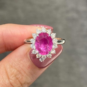 Beautiful Handmade Ruby Ring Lab Grown Ruby Ring Vintage Ruby Ring For Wife Diamond Ruby Ring July Birthstone Ring Ruby Anniversary Ring
