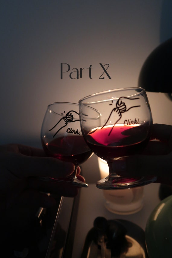 Partx Design Clink Glass for Wine Drink Party Friends Gift