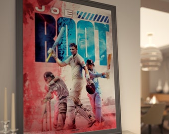England Cricket Stars - Joe Root, Jimmy Anderson & T20 World Cup Winners - A3 prints