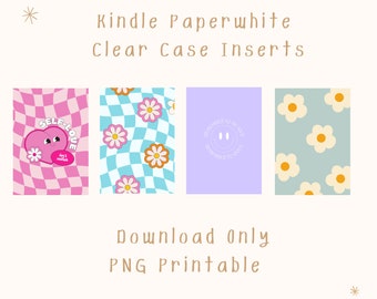 Niedlicher Kindle Einsatz Printable | Kindle Dekorationen | E-Reader Einsätze | Kindle Paperwhite 10th Gen | Lesen | Kindle Sticker