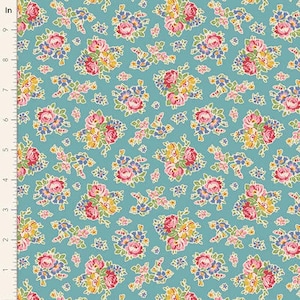 Tilda Jubilee Sue Teal fabric