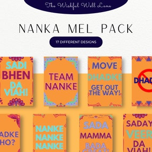 NANKA MEL SIGNS | Jagoo Maaiyan Signage 17 editable designs | Instant  Download | Sikh Wedding Boards | Punjabi Wedding | Indian Wedding |