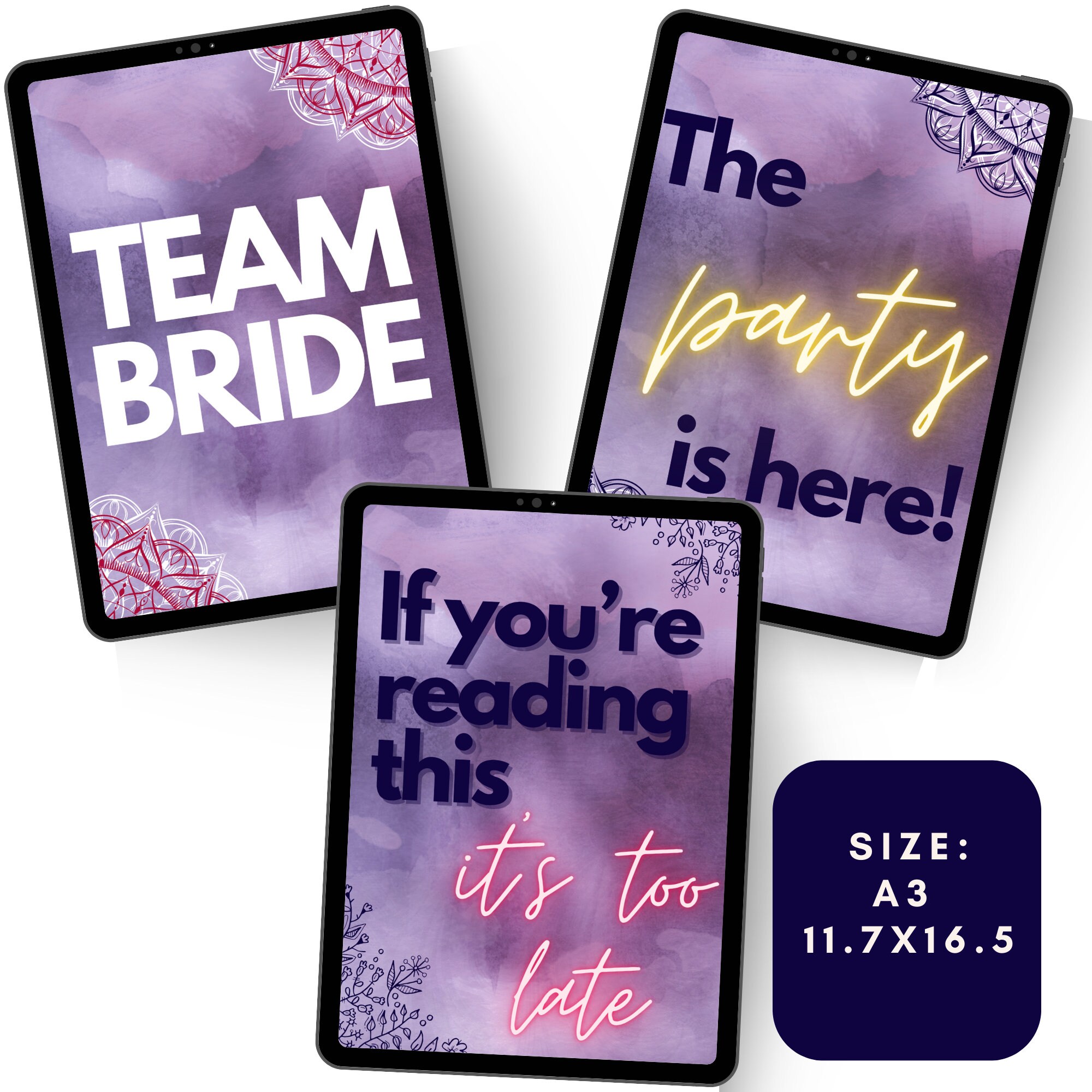 Doli Wedding Signs Team Bride Indian Wedding Signage Punjabi Wedding ...