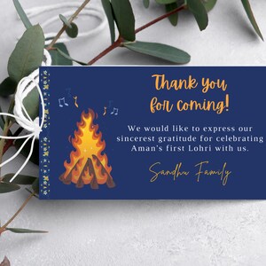 Lohri Gift Tags Lohri Party Tags Lohri Favor Tags Editable Party Favor Tags Printable