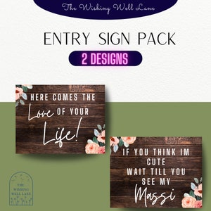 Bridal Entry Signs | Indian Wedding Entry Signs | Nephew Niece Wedding Entry | Wedding Banner |  Here Comes the Bride Signs