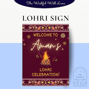 Lohri Welcome Sign Punjabi Lohri Party Decor Lohri Decorations Birthday Welcome Sign Happy Lohri Sign