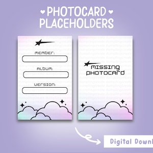 Kpop Missing Photocard Place Holder | DIGITAL DOWNLOAD | Kpop Collection Supplies