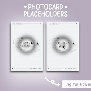 Kpop falta el titular del lugar de la tarjeta fotográfica | DESCARGA DIGITAL | Suministros de colección Kpop