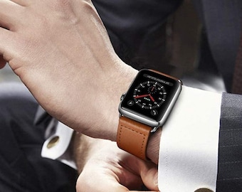 Lederschnalle Uhrenarmband Apple Watch Band für Iwatch, Armband für die Serien Ultra 1 und 2, 8 7 6 5 4 3 2 1 SE Passend für 38 40 41 42 44 45 49 mm